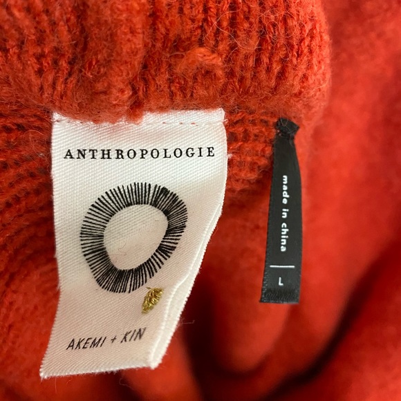 ANTHROPOLOGIE Akemi Kim Orange Fringe Sweater L - Picture 5 of 6